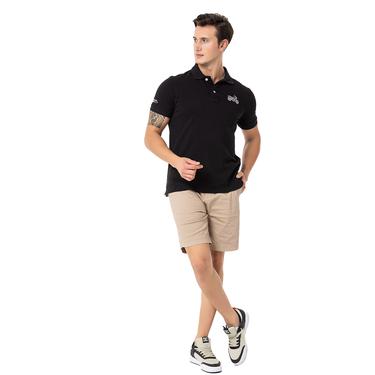  Routefield Pads Erkek Siyah Polo Tişört