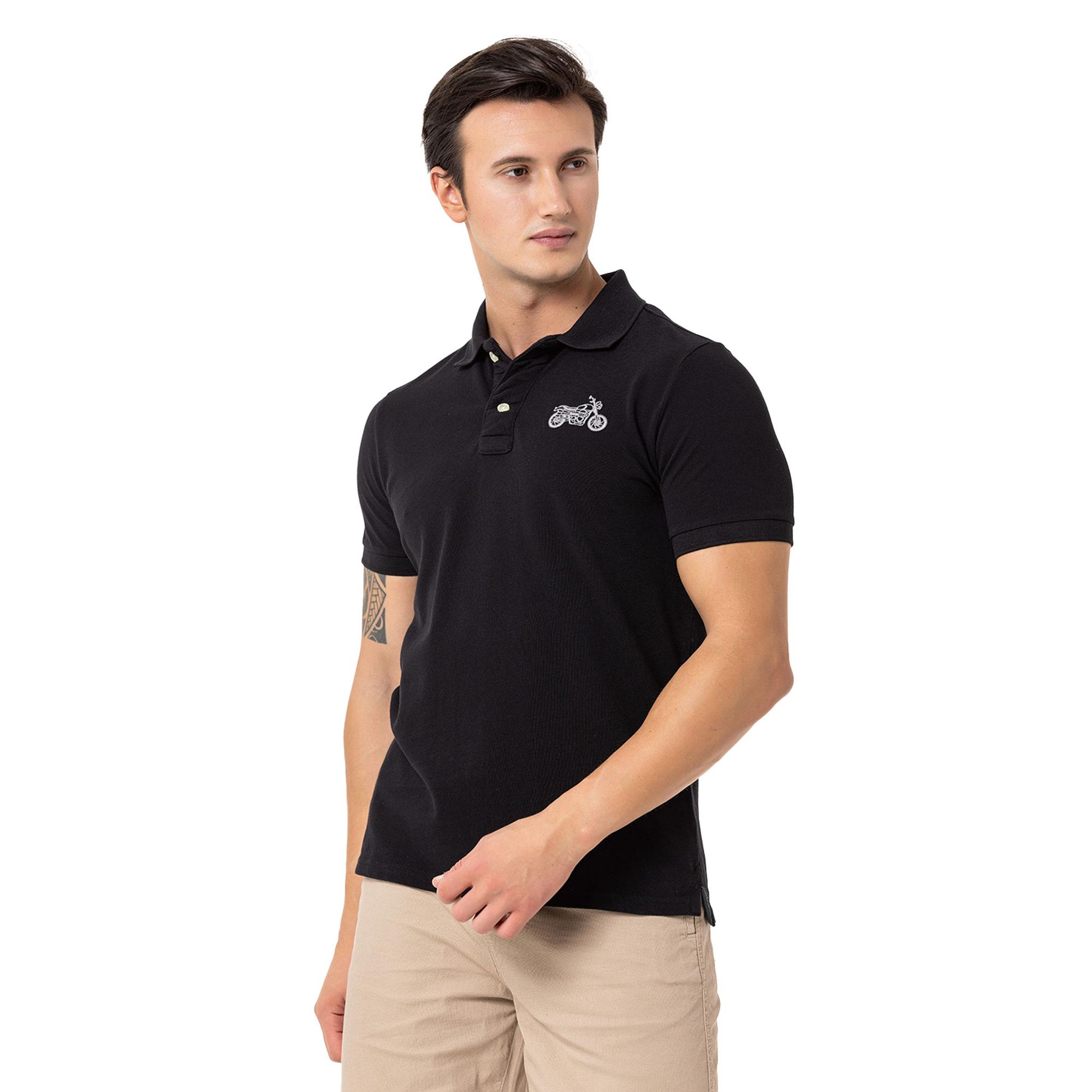 Routefield Pads Erkek Siyah Polo Tişört