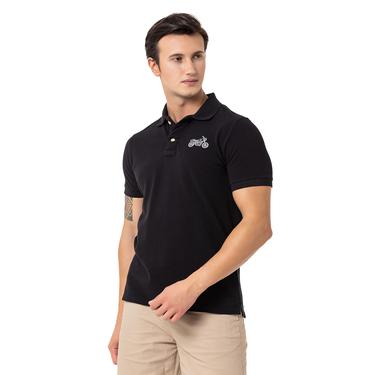  Routefield Pads Erkek Siyah Polo Tişört