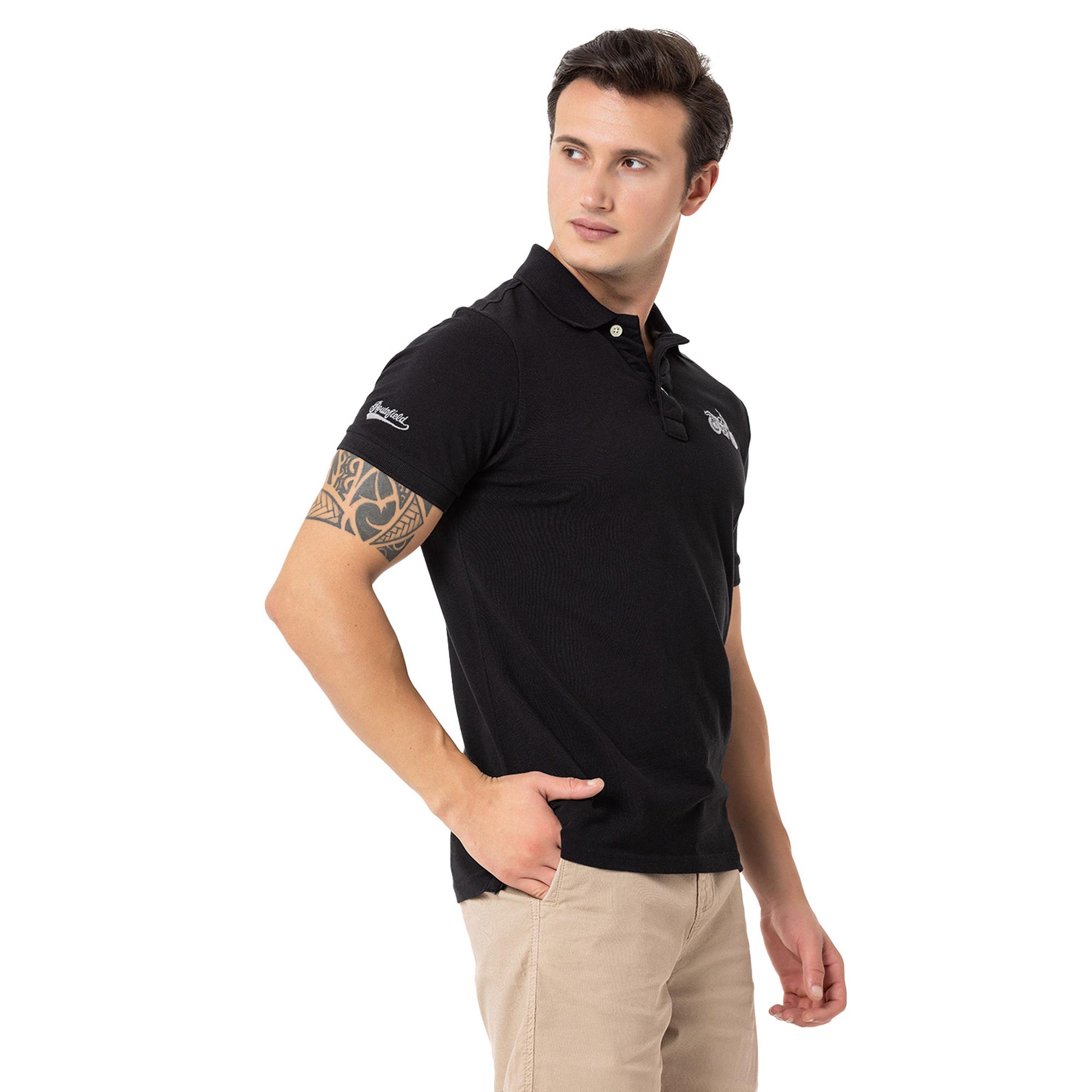 Routefield Pads Erkek Siyah Polo Tişört