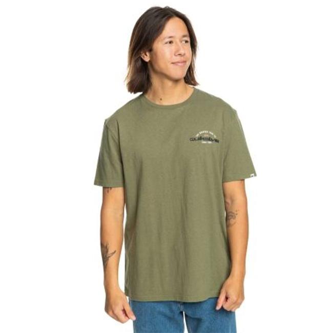  Quiksilver Arched Type Erkek Yeşil Tişört