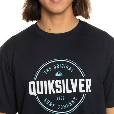  Quiksilver Circle Up Erkek Mavi Tişört