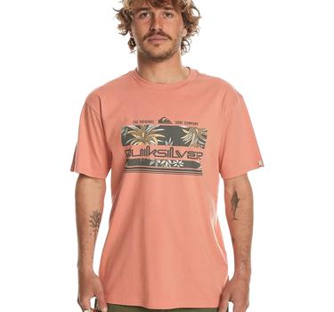  Quiksilver Tropical Rainbow Erkek Kırmızı Tişört