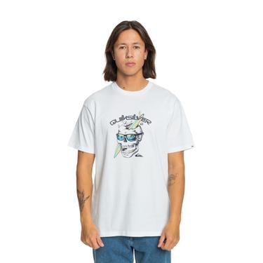  Quiksilver One Last Surf Erkek Beyaz Tişört
