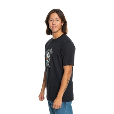  Quiksilver One Last Surf Erkek Siyah Tişört