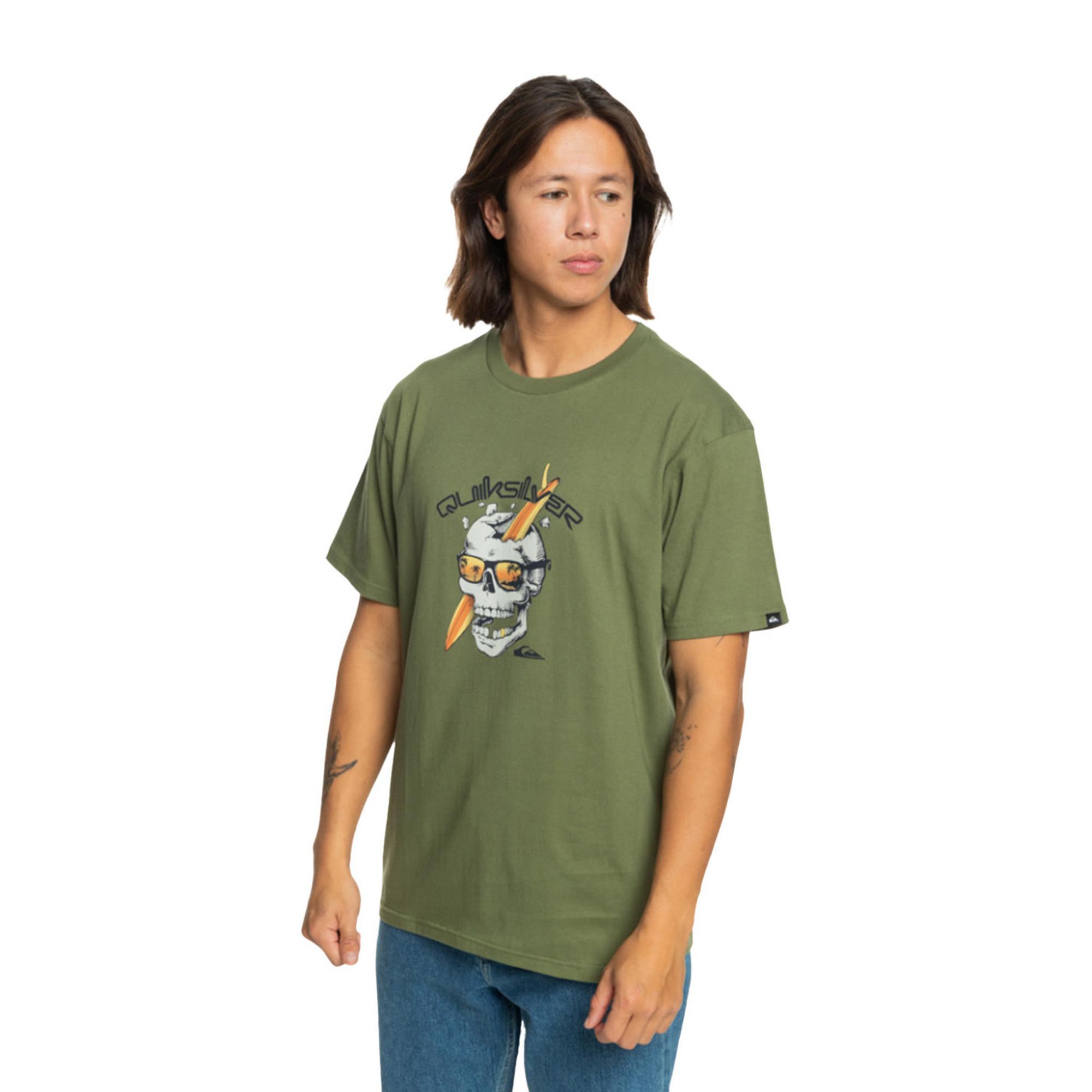 Quiksilver One Last Surf Erkek Yeşil Tişört