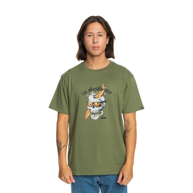  Quiksilver One Last Surf Erkek Yeşil Tişört