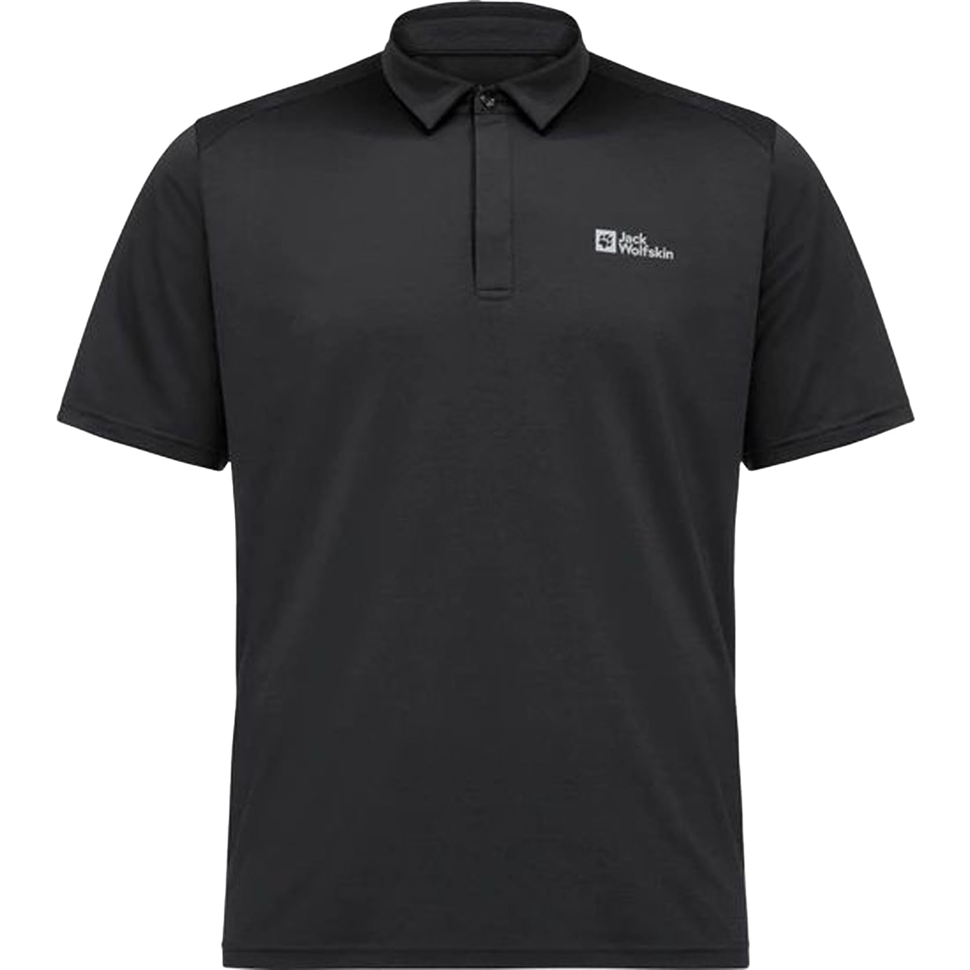Jack Wolfskin Delgami Polo Erkek Siyah Polo Tişört