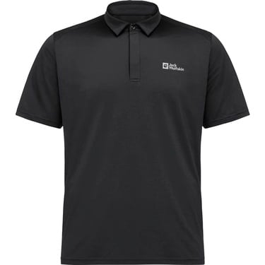  Jack Wolfskin Delgami Polo Erkek Siyah Polo Tişört