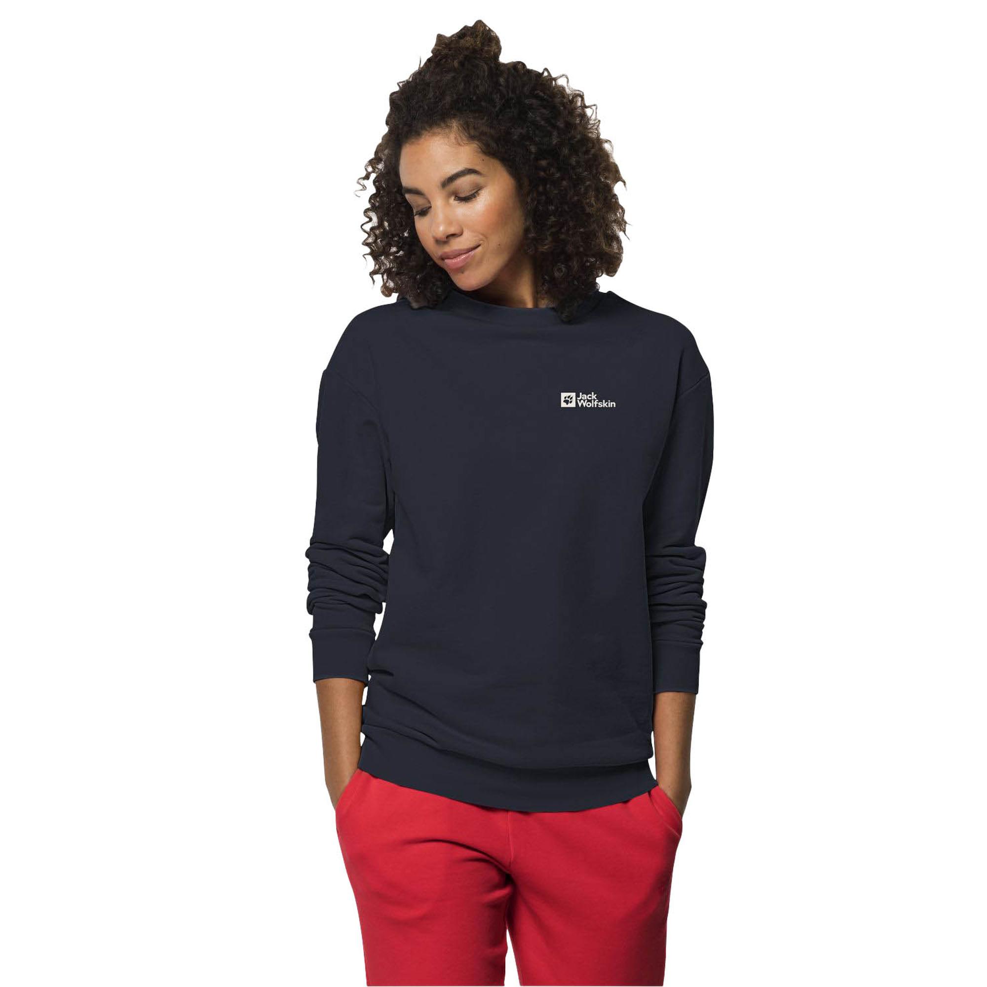 Jack Wolfskin Essential Crewneck Kadın Turuncu Sweatshirt