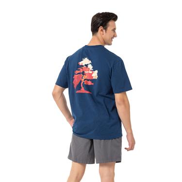  Routefield Typo Erkek Mavi Tişört