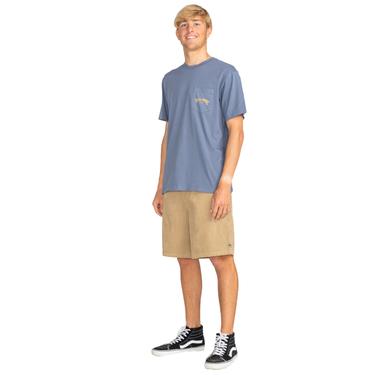  Billabong Stacked Arch Pkt Erkek Mavi Tişört