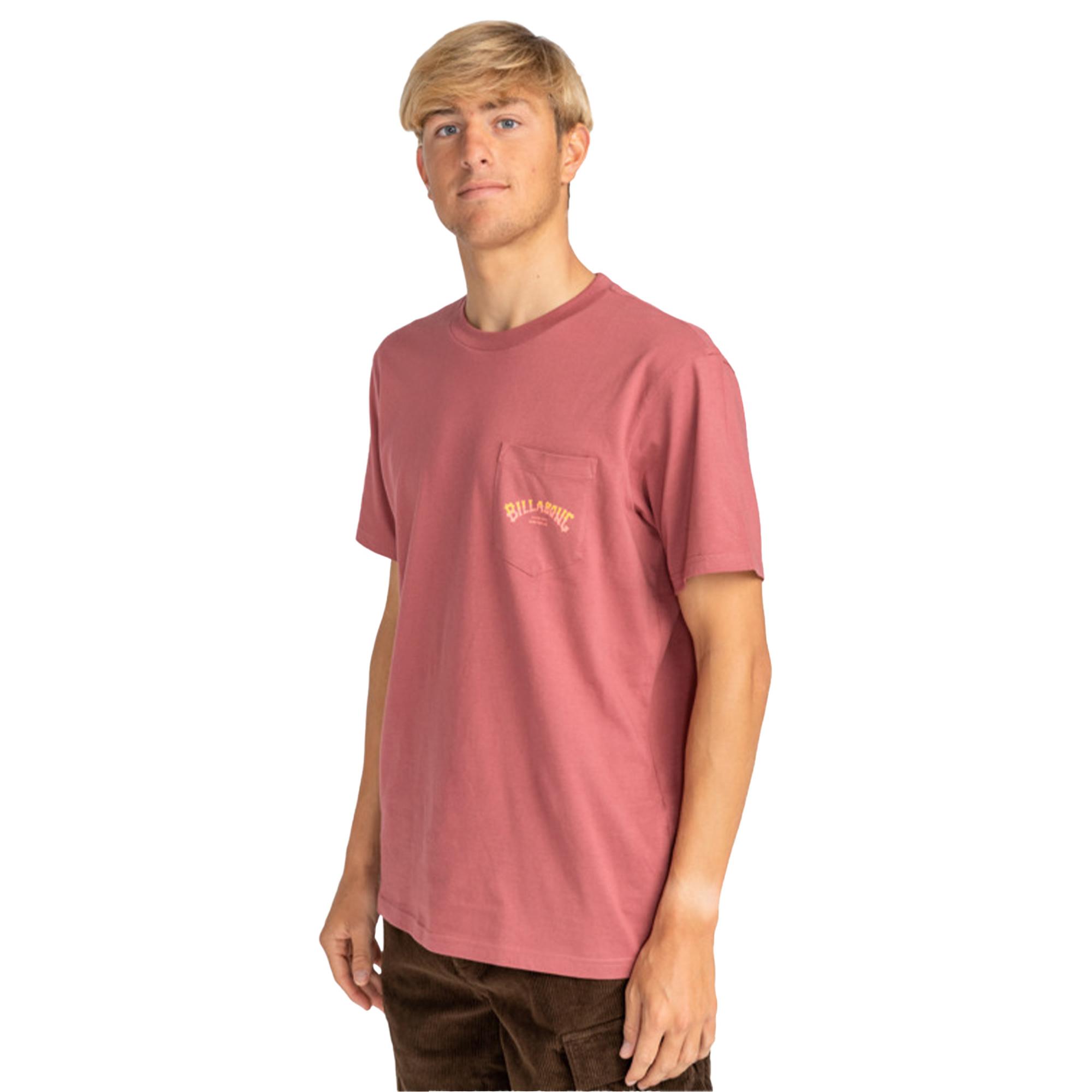 Billabong Stacked Arch Pkt Erkek Pembe Tişört