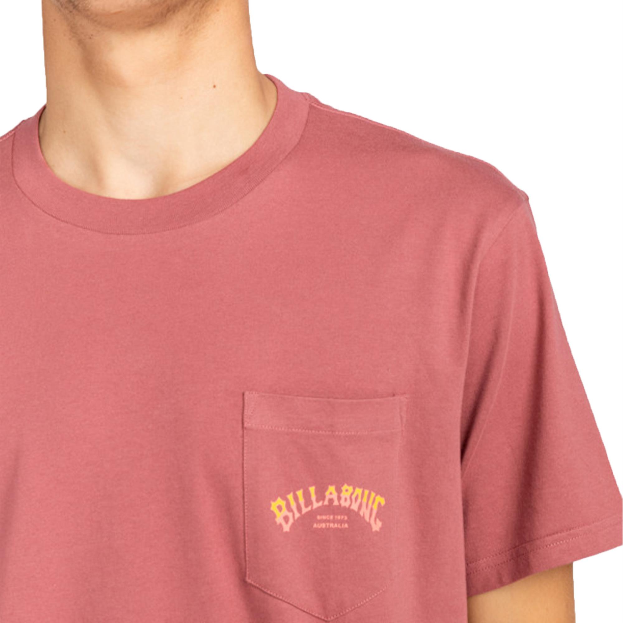 Billabong Stacked Arch Pkt Erkek Pembe Tişört