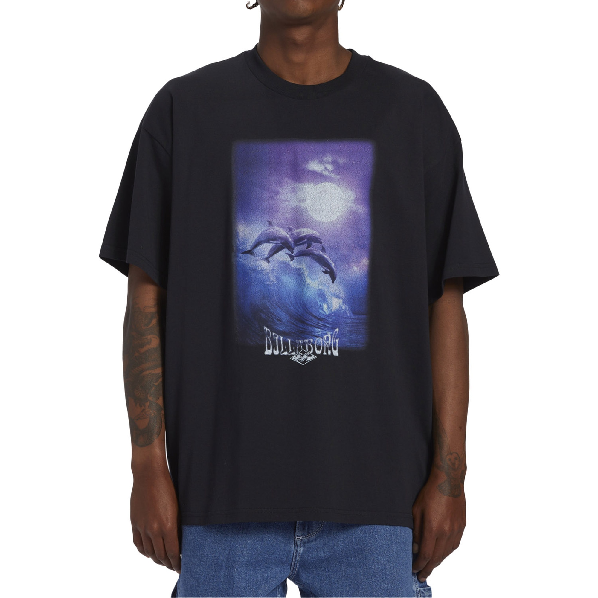 Billabong Dolphin Love Tees Erkek Siyah Tişört