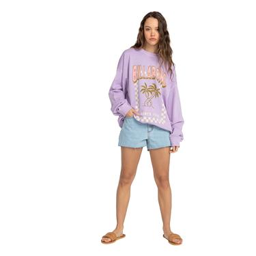  Billabong Ride In Kadın Mor Sweatshirt