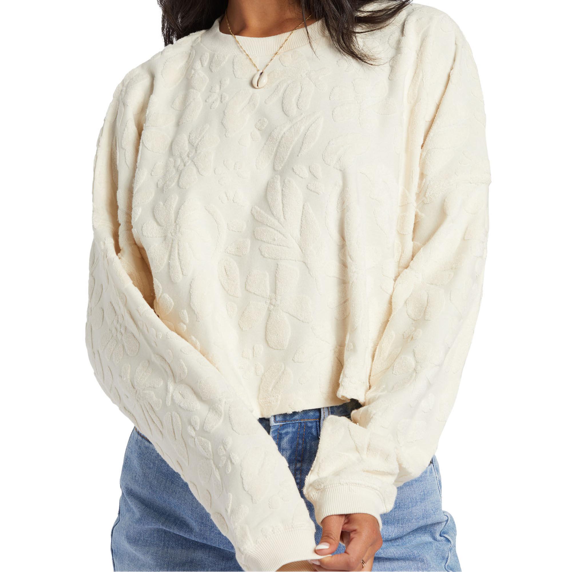 Billabong Loosen Up Crew Kadın Beyaz Sweatshirt