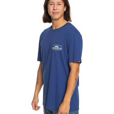  Quiksilver Line By Line Erkek Mavi Tişört