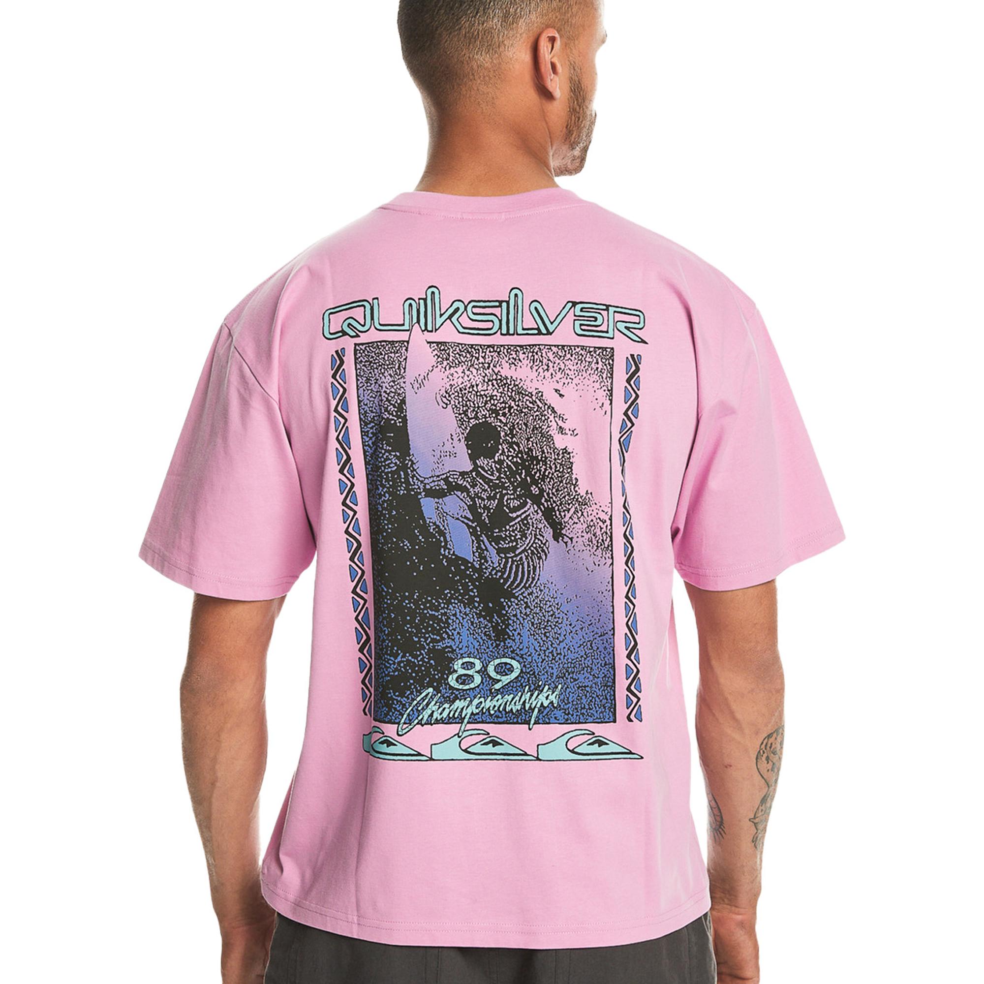 Quiksilver Back Flash Erkek Mor Tişört