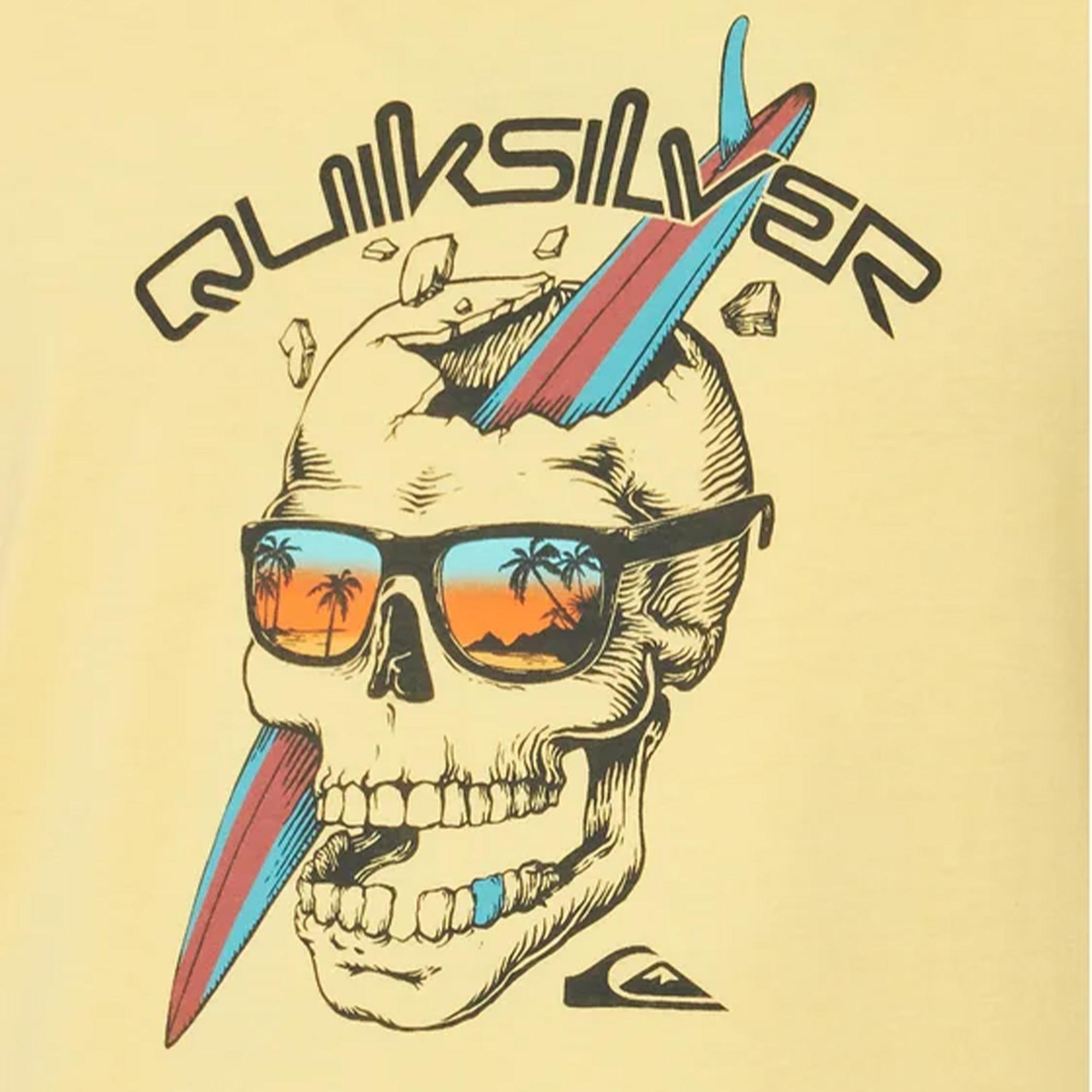 Quiksilver One Last Surf Erkek Sarı Tişört