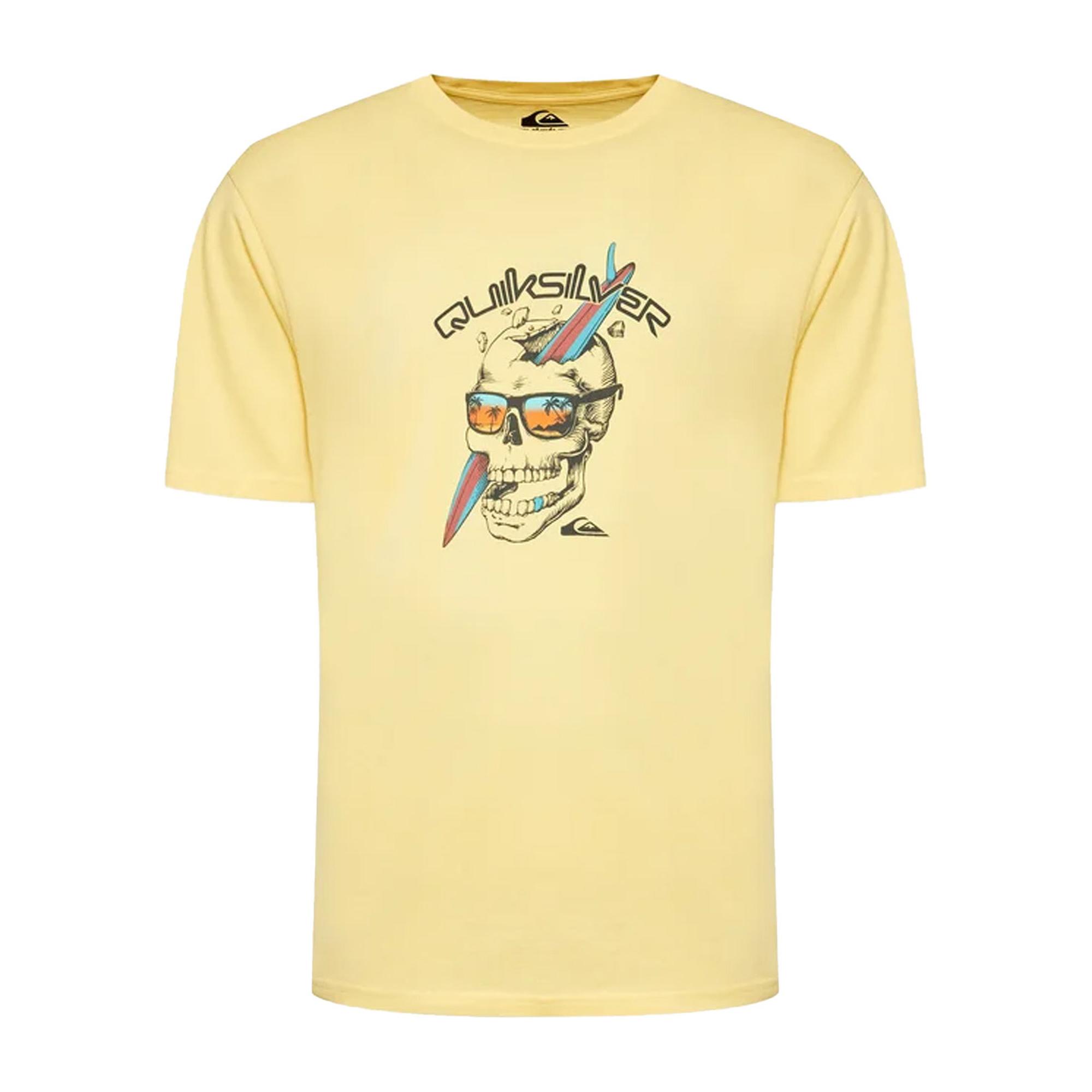 Quiksilver One Last Surf Erkek Sarı Tişört