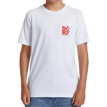 Quiksilver Surf Boe Erkek Çocuk Beyaz Tişört