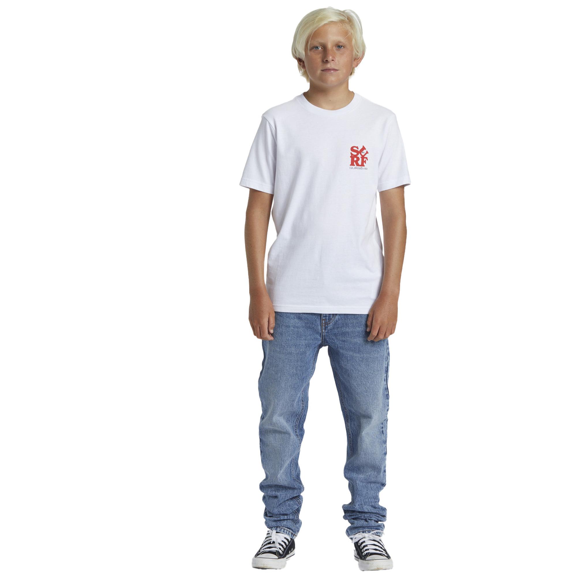 Quiksilver Surf Boe Erkek Çocuk Beyaz Tişört