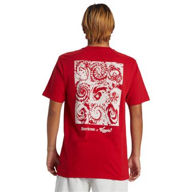  Quiksilver Hurricane Or Hippie Moe Erkek Kırmızı Tişört