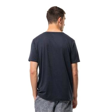  Jack Wolfskin Travel T Erkek Mavi Tişört