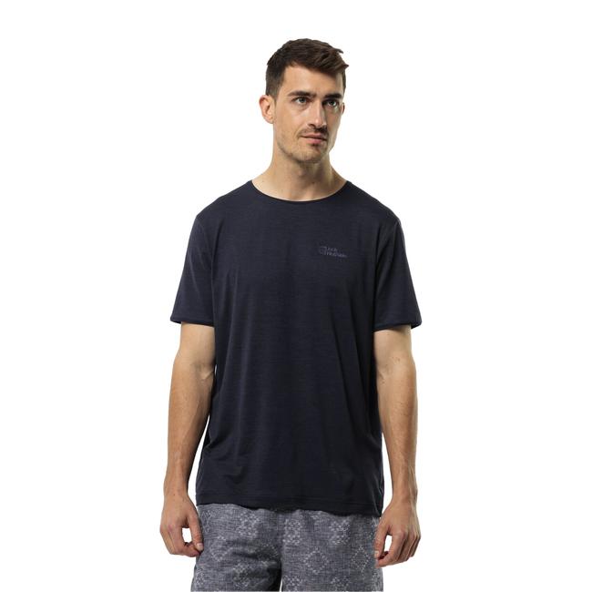  Jack Wolfskin Travel T Erkek Mavi Tişört