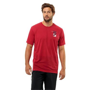  Jack Wolfskin Vonnan S/s Graphic T Erkek Kırmızı Tişört
