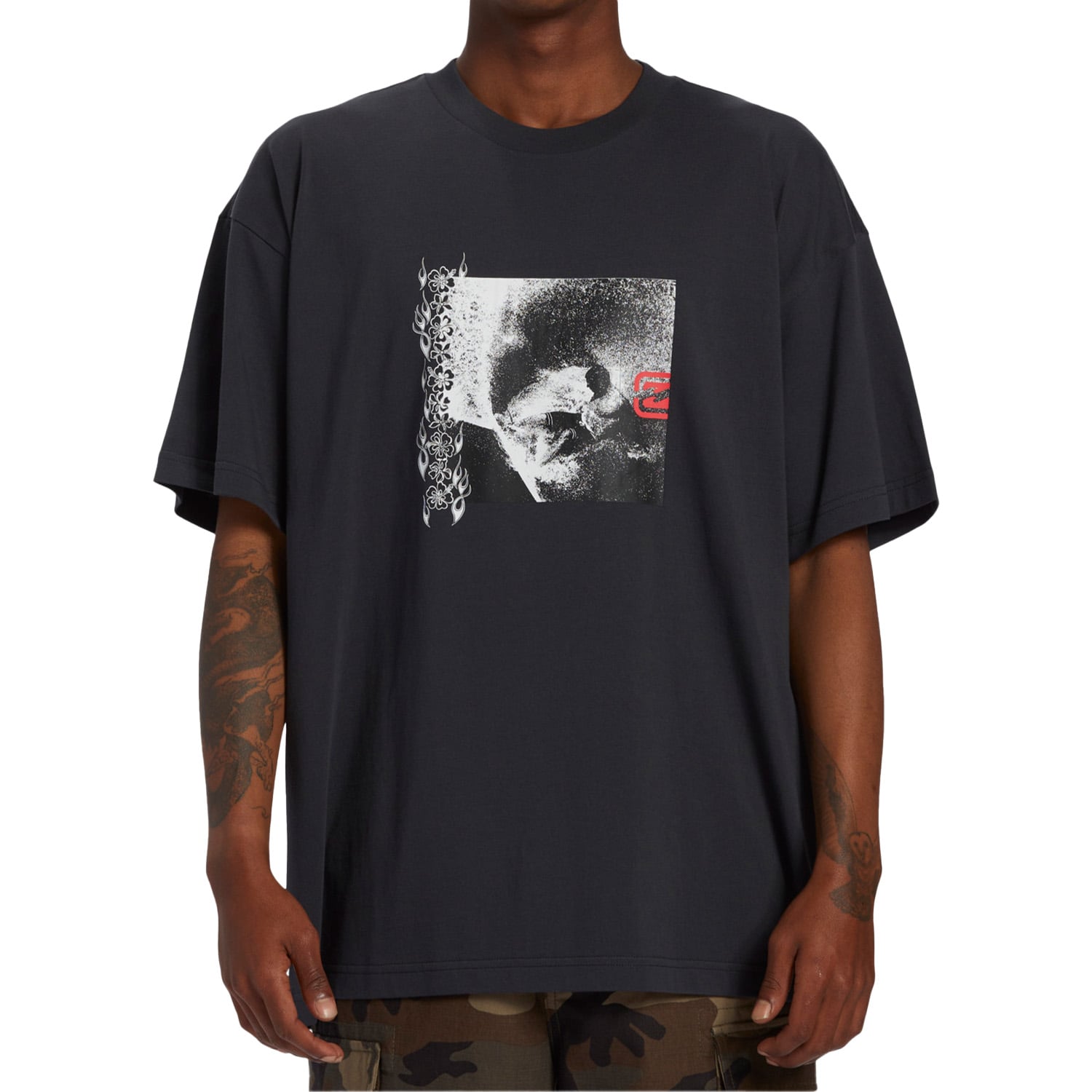  Billabong Centerfold Tees Erkek Siyah Tişört