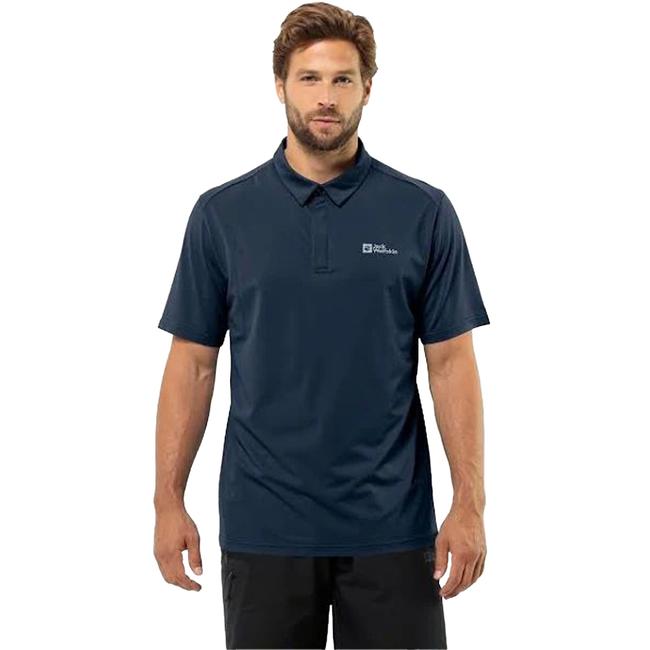  Jack Wolfskin Delgami Polo Erkek Mavi Polo Tişört
