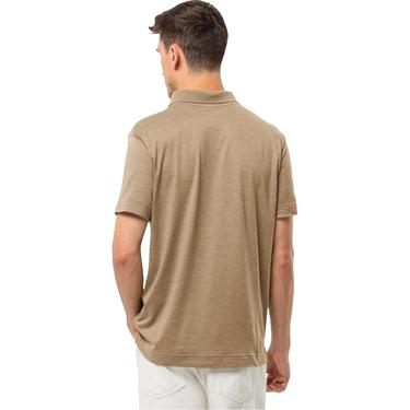  Jack Wolfskin Travel Erkek Bej Polo Tişört