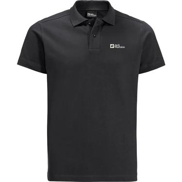  Jack Wolfskin Essential Polo Erkek Siyah Polo Tişört