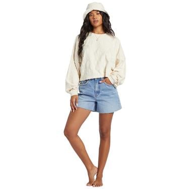  Billabong Loosen Up Crew Kadın Beyaz Sweatshirt