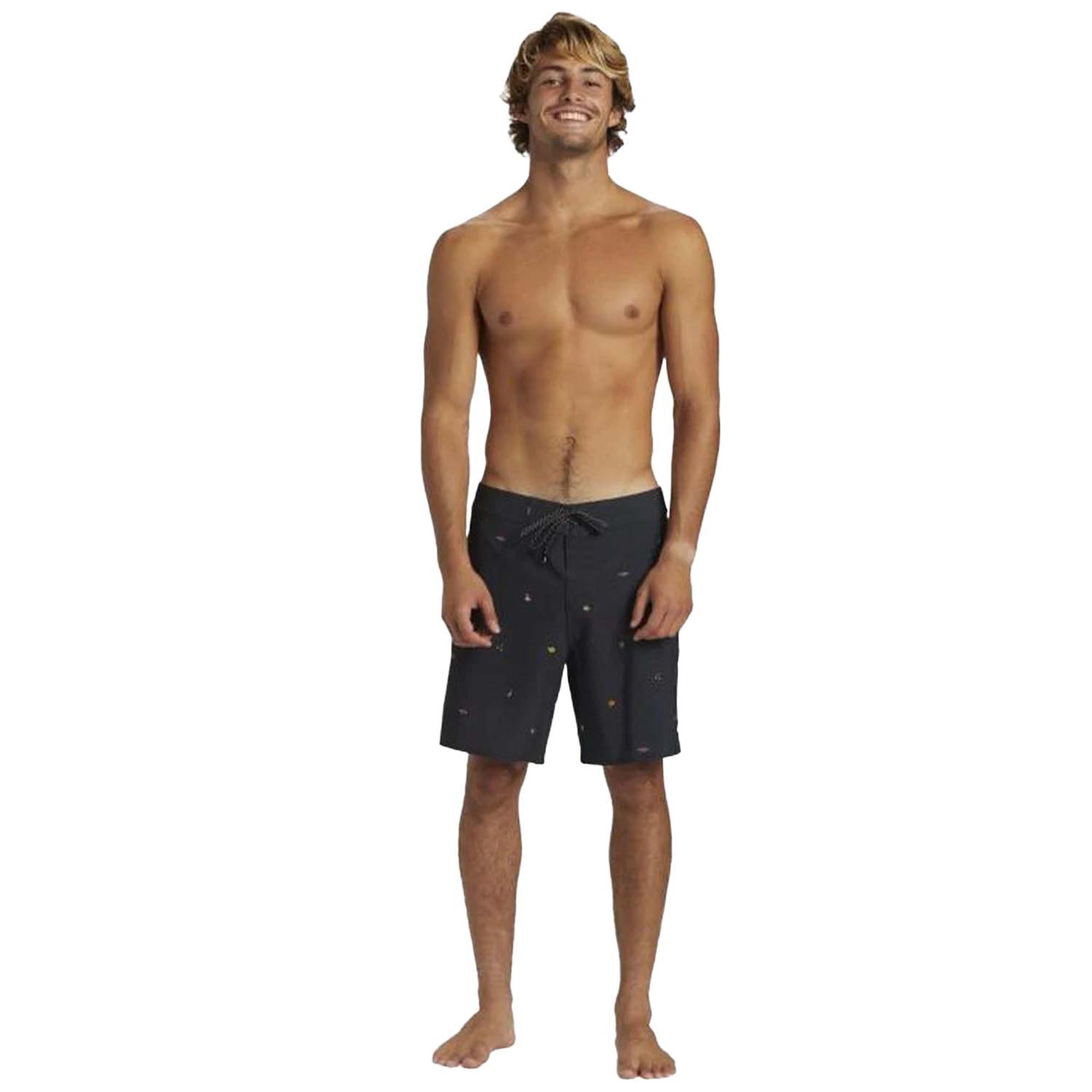 Quiksilver Surfsilk Straight Leg 18 Erkek Siyah Boardshort