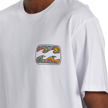  Billabong Crayon Wave Tees Erkek Beyaz Tişört