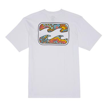  Billabong Crayon Wave Tees Erkek Beyaz Tişört