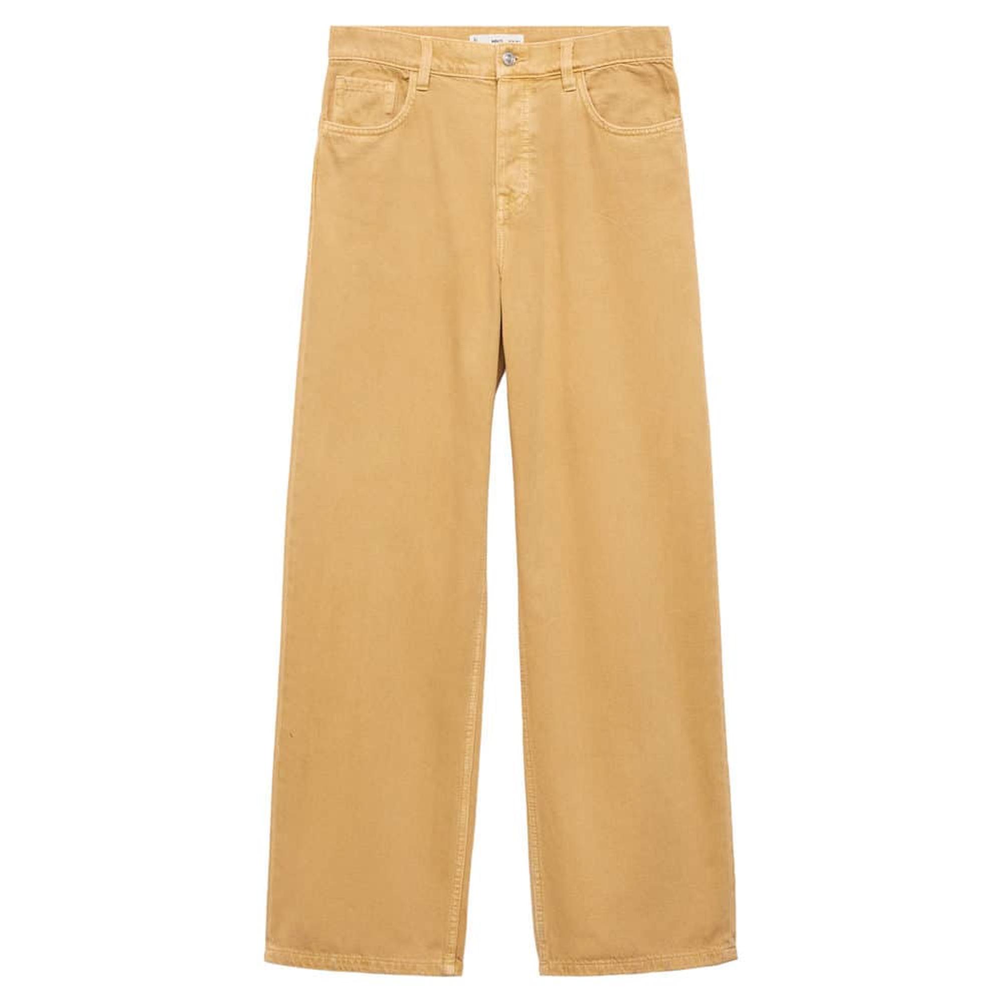 Mango Kadın Düşük Belli Wideleg Loose Jean Kahverengi