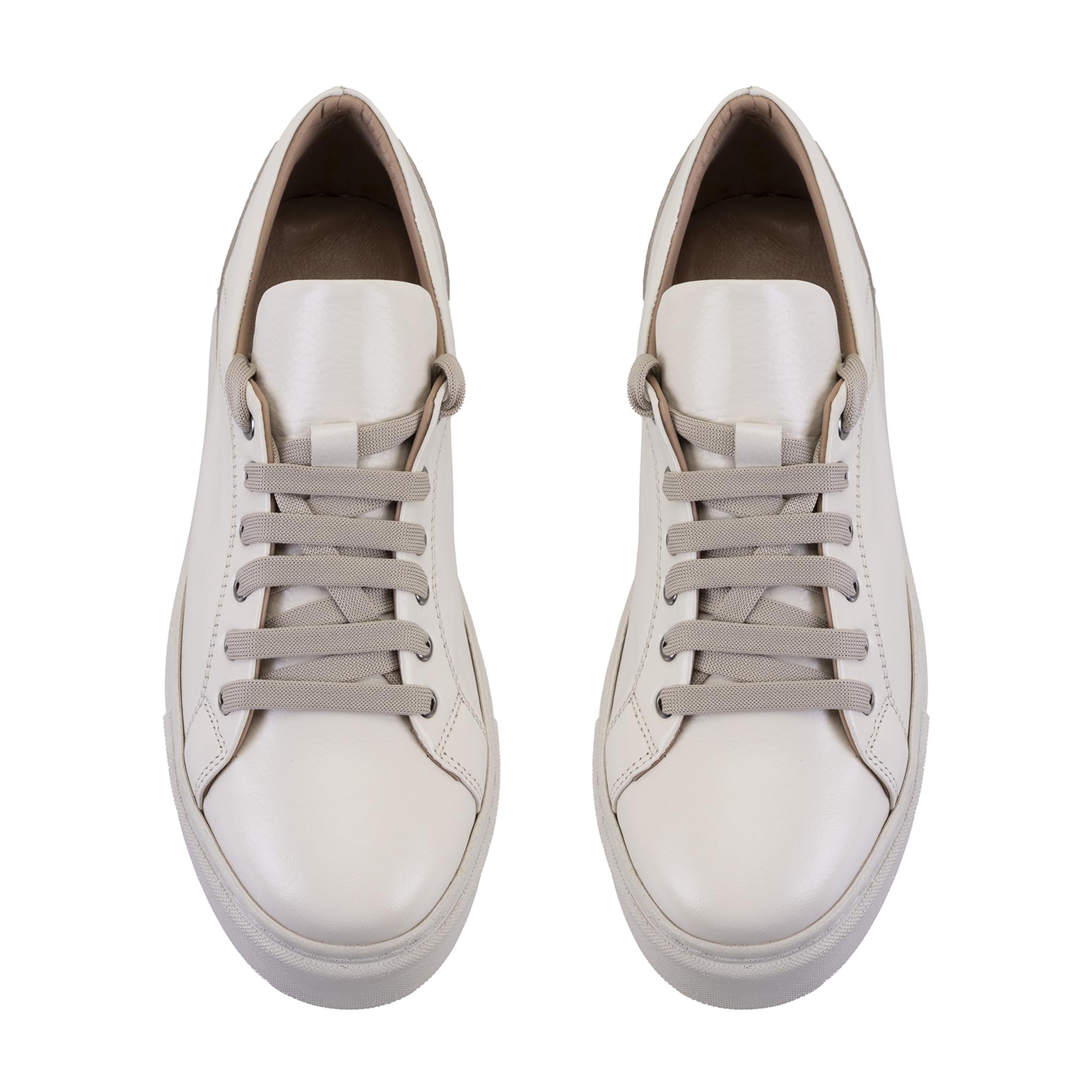 Kadın Bej Deri Spor Ayakkabı