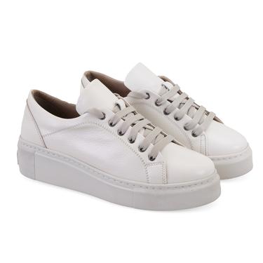  Kadın Bej Deri Spor Ayakkabı