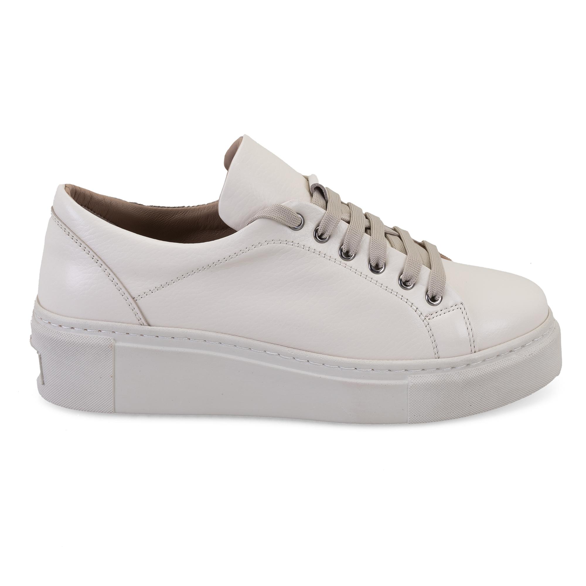 Kadın Bej Deri Spor Ayakkabı