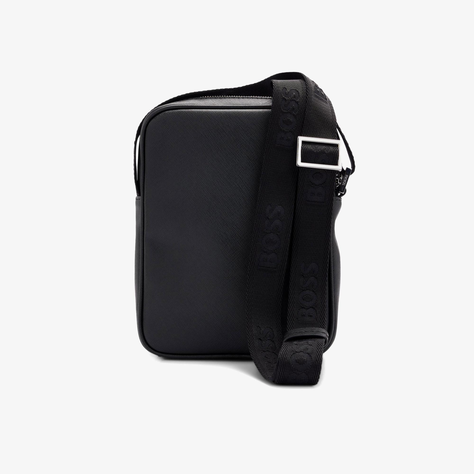 Boss Zair Zip Erkek Siyah Omuz Çantası