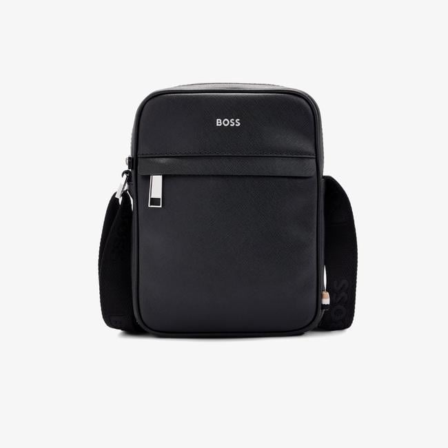  Boss Zair Zip Erkek Siyah Omuz Çantası