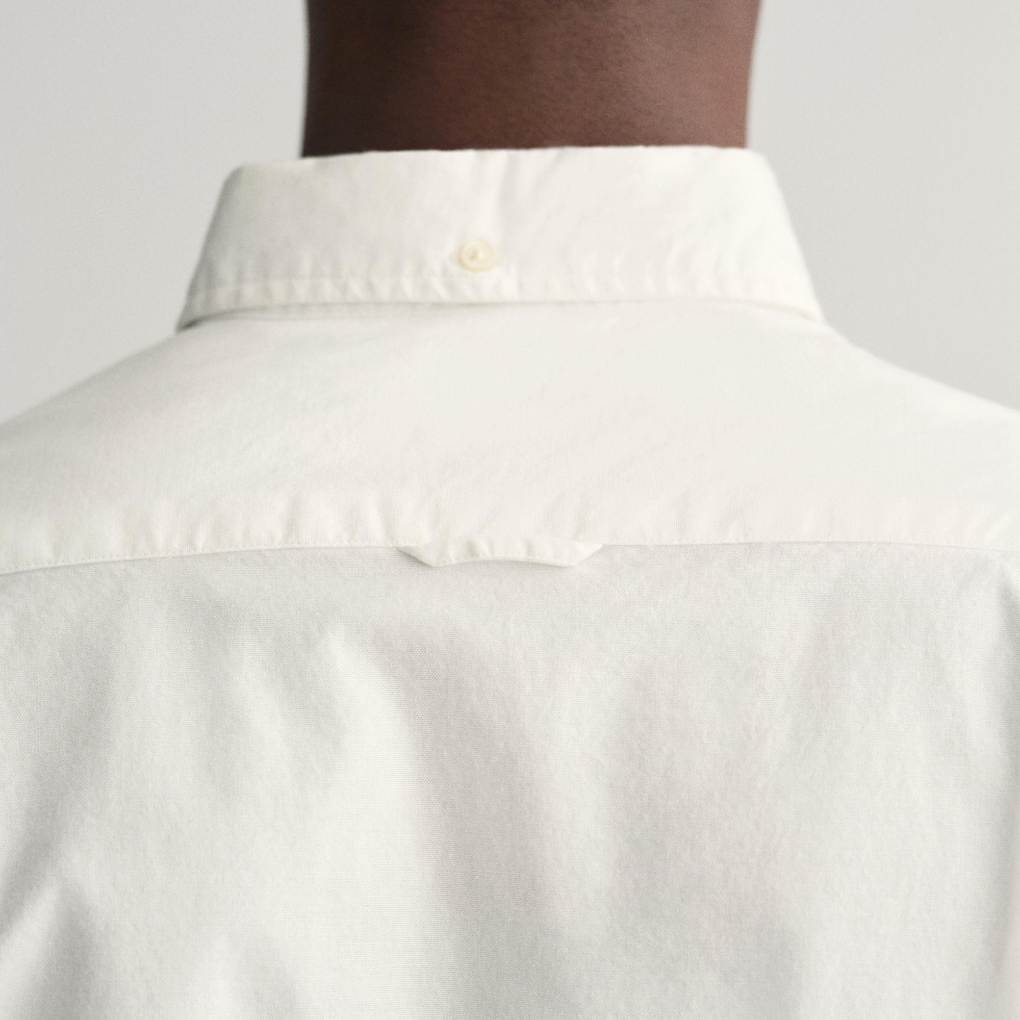 GANT Erkek Beyaz Slim Fit Düğmeli Yaka Gömlek