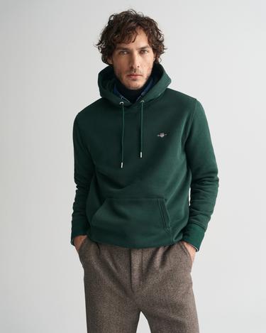 GANT Erkek Yeşil Regular Fit Kapüşonlu Sweatshirt