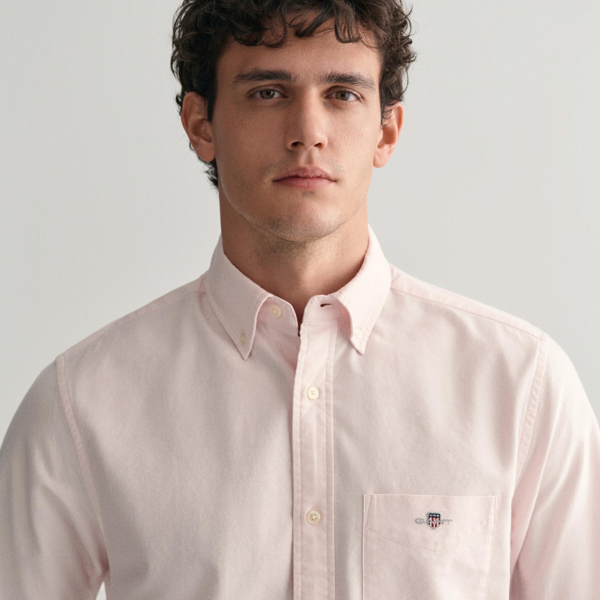 GANT Erkek Pembe Regular Fit Düğmeli Yaka Oxford Gömlek