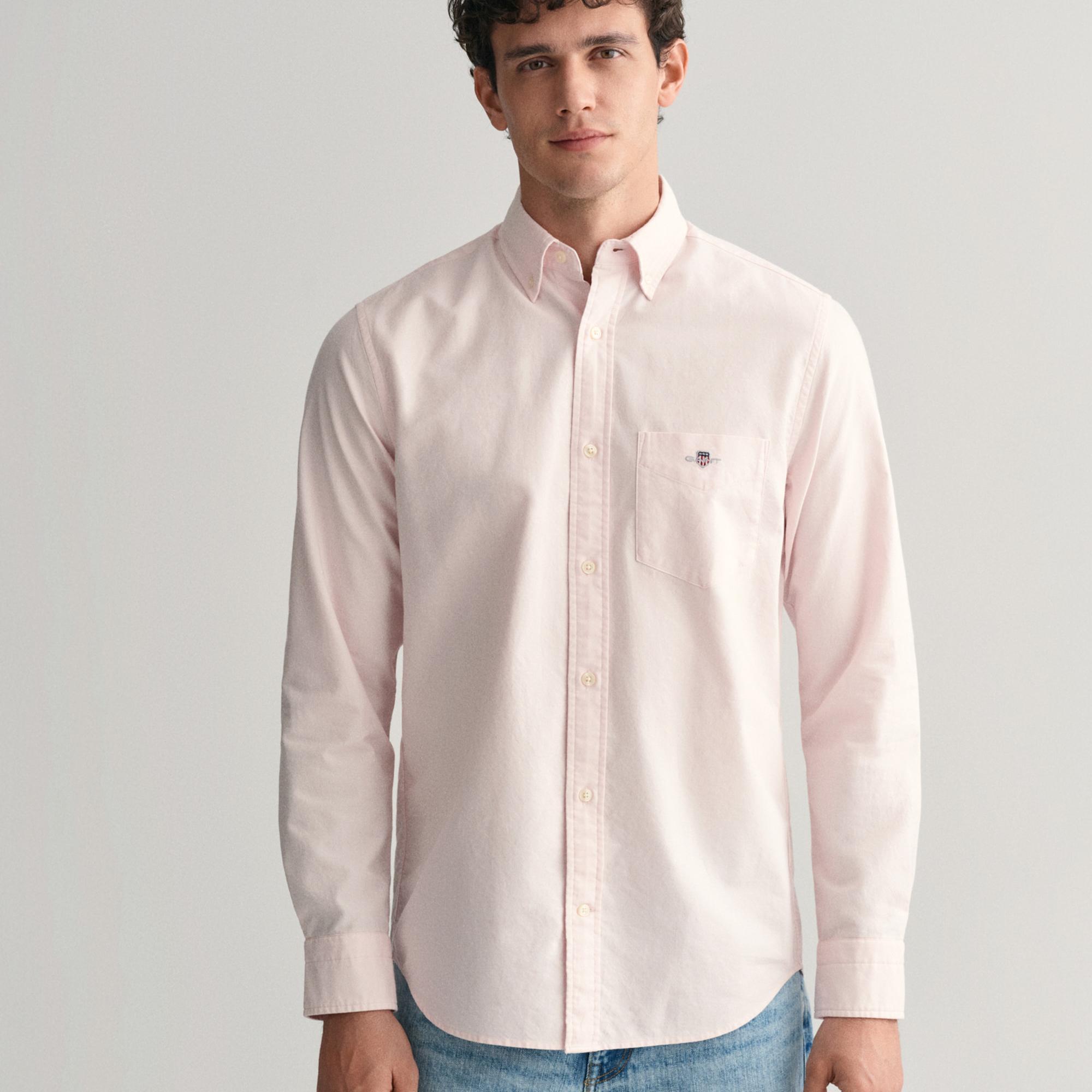GANT Erkek Pembe Regular Fit Düğmeli Yaka Oxford Gömlek