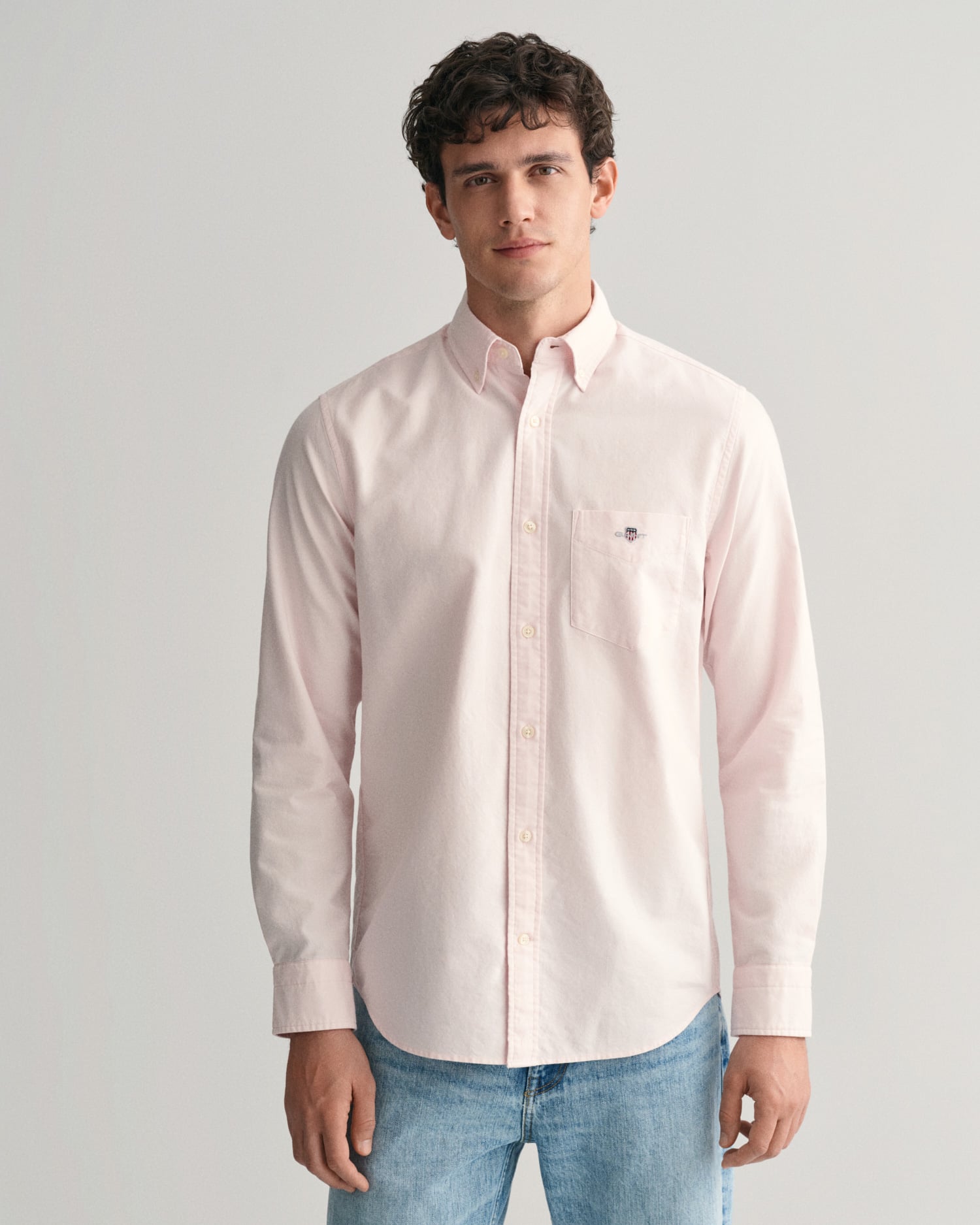  GANT Erkek Pembe Regular Fit Düğmeli Yaka Oxford Gömlek